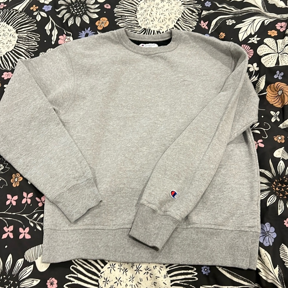 Gray Unisex Champion Crewneck Sweatshirt